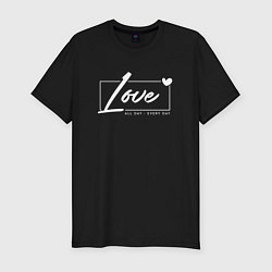 Мужская slim-футболка Love all day