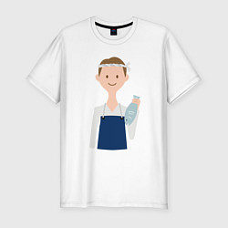 Мужская slim-футболка Рыбный мастер