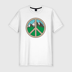 Мужская slim-футболка Peace nature