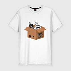 Мужская slim-футболка Коробка с запчастями