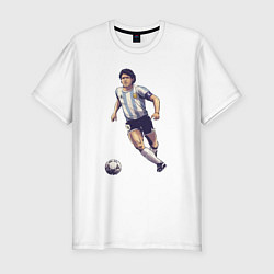 Футболка slim-fit Maradona football, цвет: белый