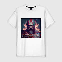 Мужская slim-футболка Кратос, бог войны