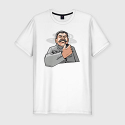 Мужская slim-футболка Сталин недоволен