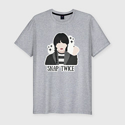 Футболка slim-fit Wednesday Уэнздей, цвет: меланж