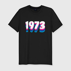 Футболка slim-fit Made in 1973 vintage art, цвет: черный
