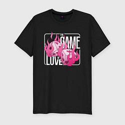 Футболка slim-fit The game of love, цвет: черный