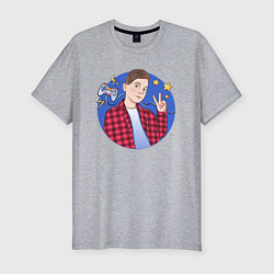 Мужская slim-футболка Игорь Геймер М