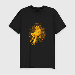 Футболка slim-fit Chill frog, цвет: черный