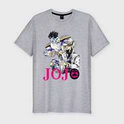Мужская slim-футболка Star Platinum stand of Jotaro Kujo
