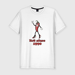 Мужская slim-футболка Hot since 1990