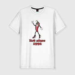 Футболка slim-fit Hot since 1992, цвет: белый