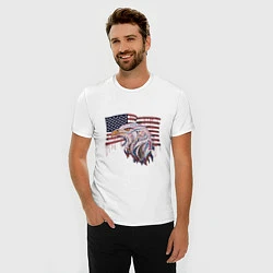 Футболка slim-fit American eagle, цвет: белый — фото 2