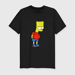 Мужская slim-футболка Недовольный Барт