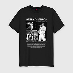 Футболка slim-fit Queen рок группа, цвет: черный