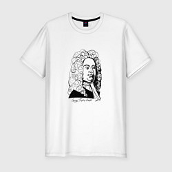 Футболка slim-fit Георг Фридрих Гендель, цвет: белый
