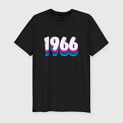 Футболка slim-fit Made in 1966 vintage art, цвет: черный