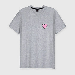 Мужская slim-футболка Влюбленное сердце - мини
