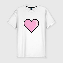 Мужская slim-футболка Большое влюбленное сердце