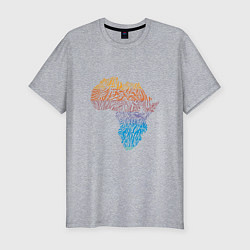 Мужская slim-футболка Color Africa