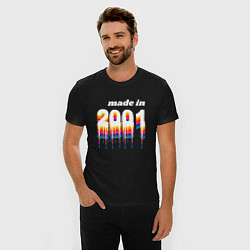 Футболка slim-fit Made in 2001 liquid art, цвет: черный — фото 2