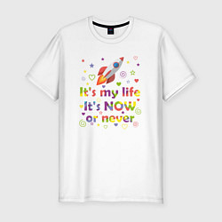 Футболка slim-fit Its my life rocket, цвет: белый