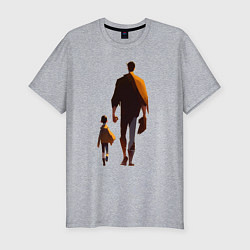Мужская slim-футболка Отец и его сын