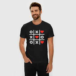 Футболка slim-fit Крестики-нолики, цвет: черный — фото 2