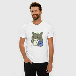 Футболка slim-fit Семейка Тоторо, цвет: белый — фото 2