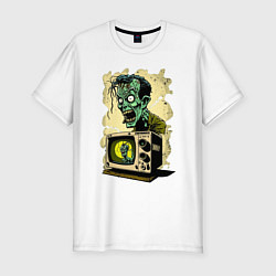 Мужская slim-футболка Зомбо-ящик