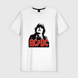 Футболка slim-fit ACDC rock, цвет: белый