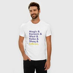 Футболка slim-fit Lakers players, цвет: белый — фото 2