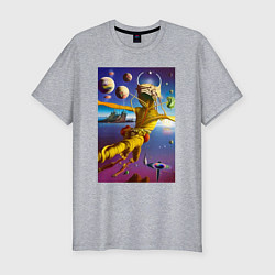 Мужская slim-футболка Сотворение Афродиты - сюрреализм - нейросеть - иск