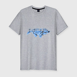 Мужская slim-футболка Улов на рыбалке