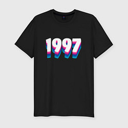 Футболка slim-fit Made in 1997 vintage art, цвет: черный
