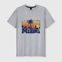 Мужская slim-футболка Beach of Miami
