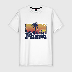 Мужская slim-футболка Beach of Miami
