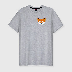 Мужская slim-футболка Мордочка лисы