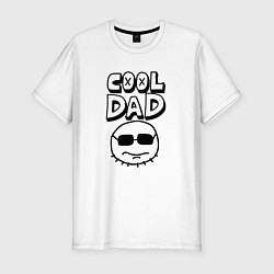 Мужская slim-футболка Крутой папка смайлик в очках