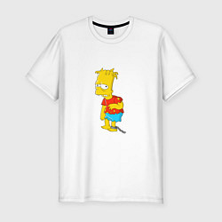 Мужская slim-футболка Хьюго Симпсон