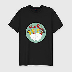 Мужская slim-футболка Simpsons bowling