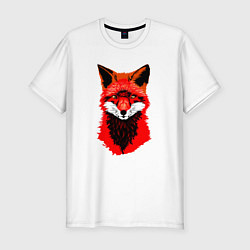 Мужская slim-футболка Красный лис