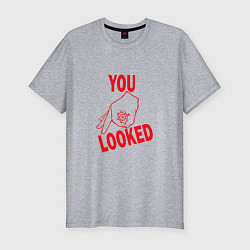 Футболка slim-fit You looked, цвет: меланж