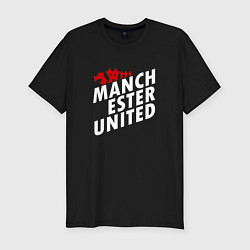 Мужская slim-футболка Манчестер Юнайтед дьявол