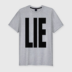 Мужская slim-футболка Lie: большие вытянутые буквы