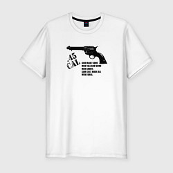 Мужская slim-футболка Револьвер Кольта