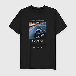 Футболка slim-fit Nickelback Rockstar плеер, цвет: черный