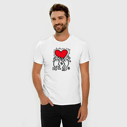 Футболка slim-fit Big heart, цвет: белый — фото 2