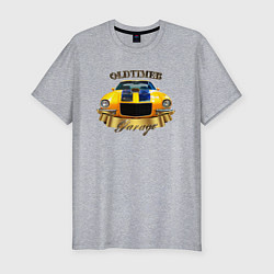 Мужская slim-футболка Ретро автомобиль Chevrolet Camaro