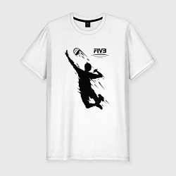 Мужская slim-футболка FIVB - международная федерация волейбола