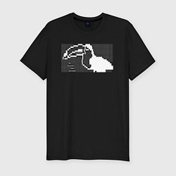 Футболка slim-fit Le toucan has arrived Twitch ASCII art белый, цвет: черный